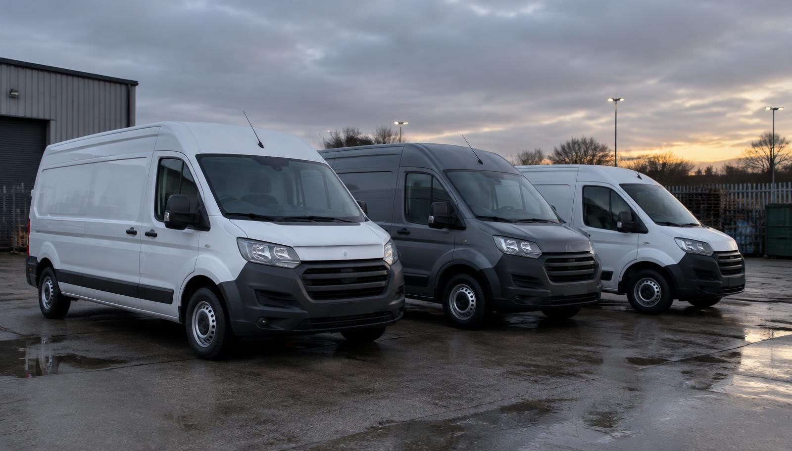 Vans in the yard
